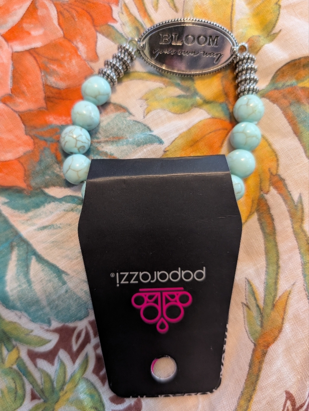 NWT Paparazzi Jewelry Lot Of Bohemian Floral And Gem Blue And Silver Jewelry - Picture 2 of 9